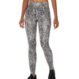 SPANX Faux Leather Snake Shine Leggings Size M High Waisted Workout & Casual‎